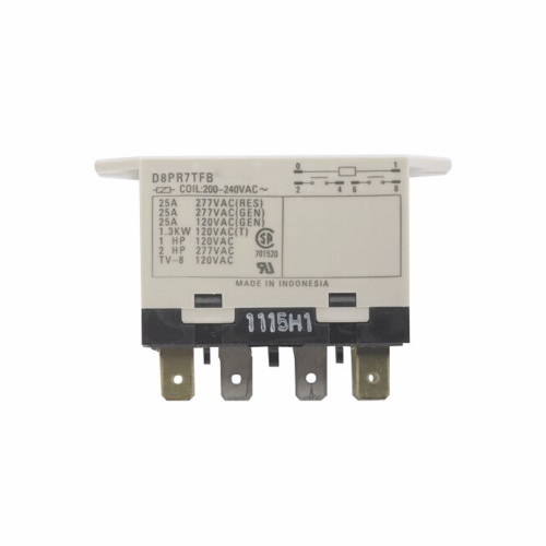 D8PR6TEA D8 Series Standard General Purpose Relay, 30 A, 1NO 1 Form A SPST Contact, 120 V AC V Coil