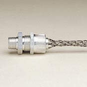 L7750 Straight Deluxe Cord Sealing Single/Double Weave Wire Mesh Strain Relief Grip, 1-1/2 in Trade, 1.562 to 1.687 in Cable Openings, Aluminum/Stainless Steel, Anodized