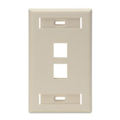 42080-2IS QuickPort Standard Size Wallplate With ID Window, 1 Gang, 2-3/4 in W, Plastic, Surface Mount
