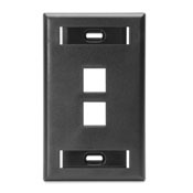 42080-2ES QuickPort Standard Size Wallplate With ID Window, 1 Gang, 2-3/4 in W, Plastic, Surface Mount
