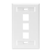 42080-3WS QuickPort Standard Size Wallplate With ID Window, 1 Gang, 2-3/4 in W, Plastic, Surface Mount