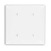 80734-I Standard Size Blank Wall Plate, 2 Gangs, 4.56 in W x 4.5 in H, Thermoplastic Nylon, Ivory