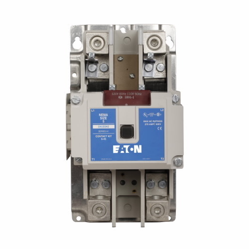 Eaton Freedom NEMA Contactor, Full voltage non-reversing, NEMA Size 5 open enclosure - 270 A, Two-pole, 120/60 or 110/50 coil voltage