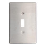 84101-40 Oversized Wall Plate, 1 Gangs, 3-1/2 in W x 5-1/4 in H, 302 Stainless Steel