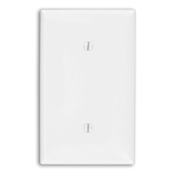 80719-W Standard Size Blank Wall Plate, 1 Gangs, 2-3/4 in W x 4-1/2 in H, Thermoplastic Nylon, White