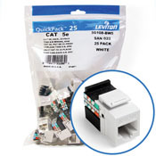 5G108-BW5 8-Conductor 8-Position UTP Connector, Cat 5e Module, Panel Mount, 1 Ports, Plastic, White