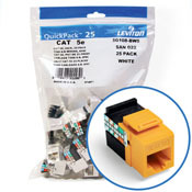 5G108-BY5 8-Conductor 8-Position UTP Connector, Cat 5e Module, Panel Mount, 1 Ports, Plastic, Yellow