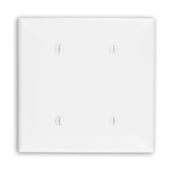 80734-R Standard Size Blank Wall Plate, 2 Gangs, 4.56 in W x 4.5 in H, Thermoplastic Nylon, Red