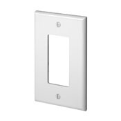 PJ26-R Midway Size Screwless Wall Plate, 1 Gangs, 3.13 in W x 4.88 in H, Thermoplastic, Red