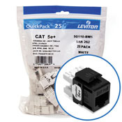 5G110-BE5 8-Conductor 8-Position Component Rated UTP Connector, Cat 5e Module, Panel Mount, 1 Ports, Plastic, Black