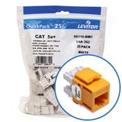 5G110-BY5 8-Conductor 8-Position Component Rated UTP Connector, Cat 5e Module, Panel Mount, 1 Ports, Plastic, Yellow
