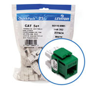 5G110-BV5 8-Conductor 8-Position Component Rated UTP Connector, Cat 5e Module, Panel Mount, 1 Ports, Plastic, Green