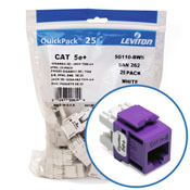 5G110-BP5 8-Conductor 8-Position Component Rated UTP Connector, Cat 5e Module, Panel Mount, 1 Ports, Plastic, Purple