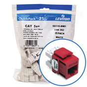 5G110-BC5 8-Conductor 8-Position Component Rated UTP Connector, Cat 5e Module, Panel Mount, 1 Ports, Plastic, Crimson Red