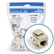 61110-BI6 8-Conductor 8-Position Channel/Component Rated UTP Connector, Cat 6 Module, Panel Mount, 1 Ports, Plastic, Ivory