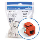 eXtreme 6+ QuickPort Connector Quickpack, CAT 6, 25-pack, orange