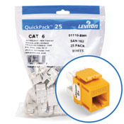 61110-BY6 8-Conductor 8-Position Channel/Component Rated UTP Connector, Cat 6 Module, Panel Mount, 1 Ports, Plastic, Yellow
