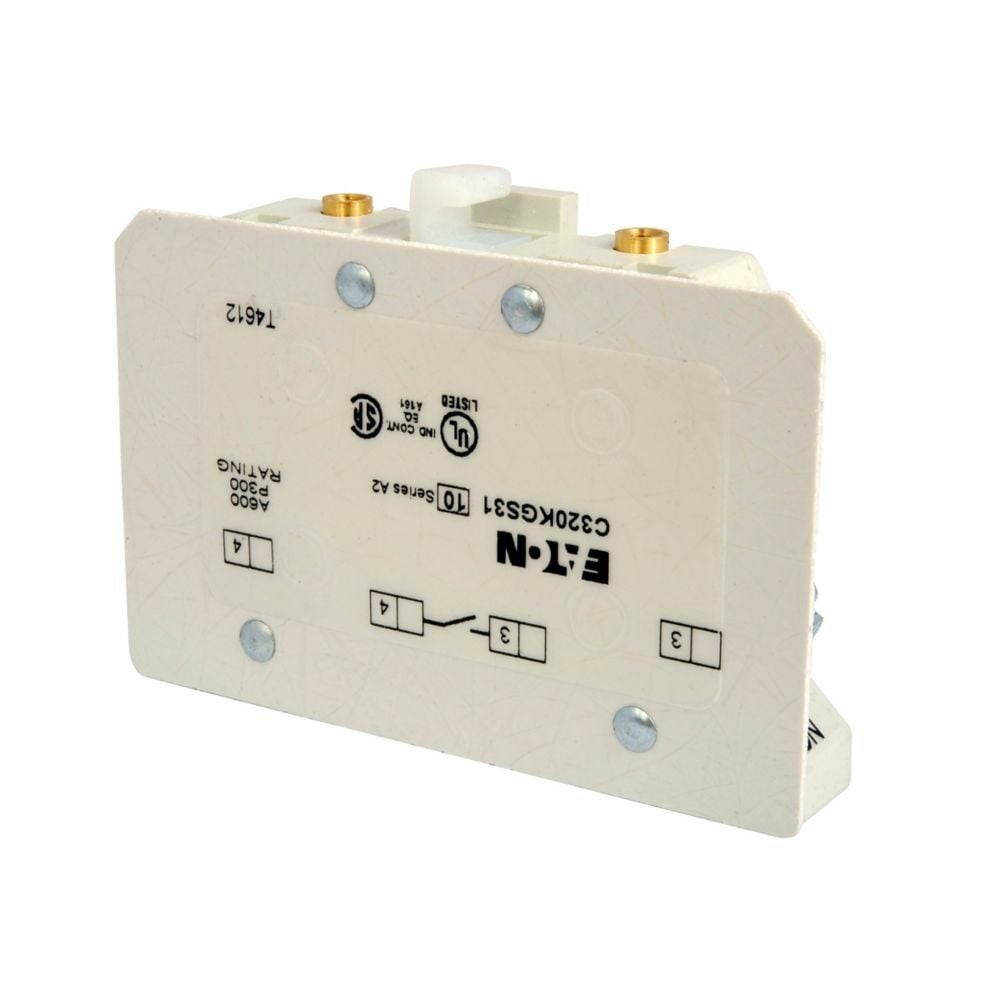 C320KGS32 Freedom Base Auxiliary Contact, 250 V AC/600 V DC, 0.41 A, 2 Contacts, Silver Cadmium Alloy