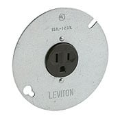 5059 Heavy Duty Grounding Round Single Straight Blade Receptacle, 125 V AC, 15 A, 2 Poles, 3 Wires, Brown