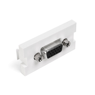 41293-HDW QuickPort VGA Module, Female x Female Connector, Screw Termination, Snap-Fit Mount, White