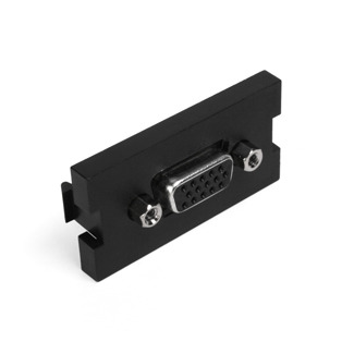 41293-HDE QuickPort Feed Through MOS Insert, Snap-Fit Mount, Black