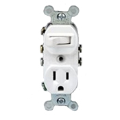 5245 Traditional 3-Way Duplex Grounding Combination Switch, 15 A, 120/125/277 V AC, 1/2 hp at 120 V AC, 3 Poles