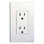 5325 Duplex Grounding Straight Blade Receptacle, 125 V AC, 15 A, 2 Poles, 3 Wires, Brown