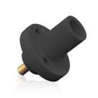 15-Series Taper Nose, Male, Panel Receptacle, Cam-Type, Threaded Stud, Type 3R "While-In-Use", Black