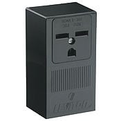 5376 Extra Heavy Duty Grounding Straight Blade Receptacle, 250 VAC, 30 A, 2 Poles, 3 Wires, Black