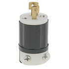 15 Amp, 125 Volt, Locking Plug, Industrial Grade, Non-Grounding, MiniLock, Black-White