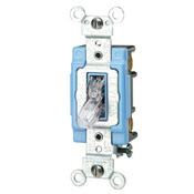 1203-PLC 3-Way Self-Grounding Toggle Switch, 120 V AC, 15 A, 1/2 hp Power Rating