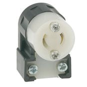 ML2-AC Cable Mount Locking Connector, 125 V AC, 15 A, 2 Poles, 3 Wires, Black/White