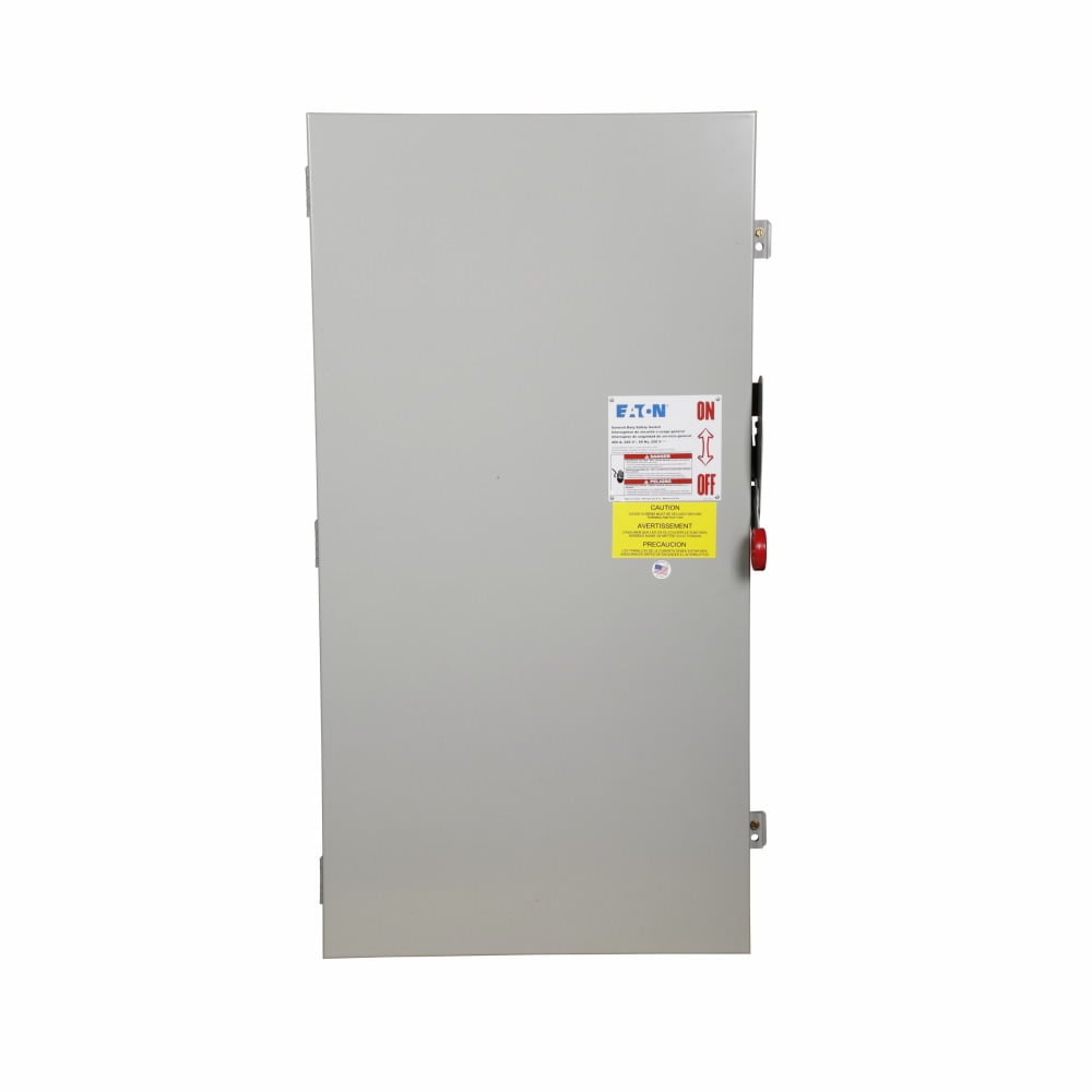 DG325NGK K Series Cartridge Fusible General Duty Safety Switch, 240 V, 400 A, 50 hp, 125 hp, 3PST Contact, 3 Poles
