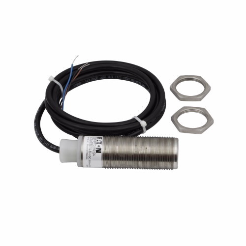 E58-30TD250-GL Straight Harsh Duty Photoelectric Sensor, Tubular Shape, 800 ft, Visible Red Sensing Beam, 10/2 ms Response, AC L1 Switch/DC NPN Open Collector Output