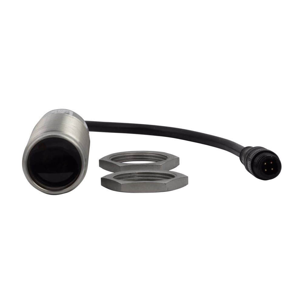 E58-30TD250-GDP Straight Harsh Duty Photoelectric Sensor, Tubular Shape, 800 ft, Visible Red Sensing Beam, 10/2 ms Response, AC L1 Switch/DC NPN Open Collector Output