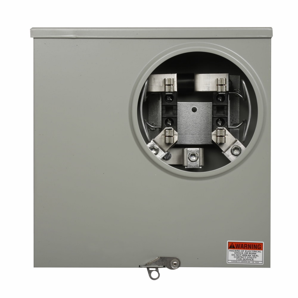 UTRS223ACH Residential Single Position Meter Socket, 200 Amp, 1 Phase, Ringless, 4 Jaw, UG, 600V, Triplex, 3 Wire