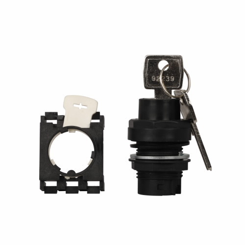 E22KB53 Heavy Duty Non-Metallic Oiltight Non-Illuminated Selector Switch Operator, 22.5 mm, Keyed Operator, 2 Positions, Black