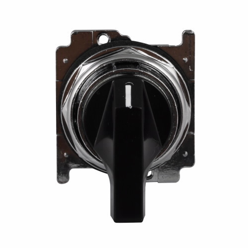 10250T3022-1X Assembled Heavy Duty Non-Illuminated Selector Switch With Cap, 30.5 mm, 1NO-1NC Contact, Slow Make/Slow Break Contact, Black