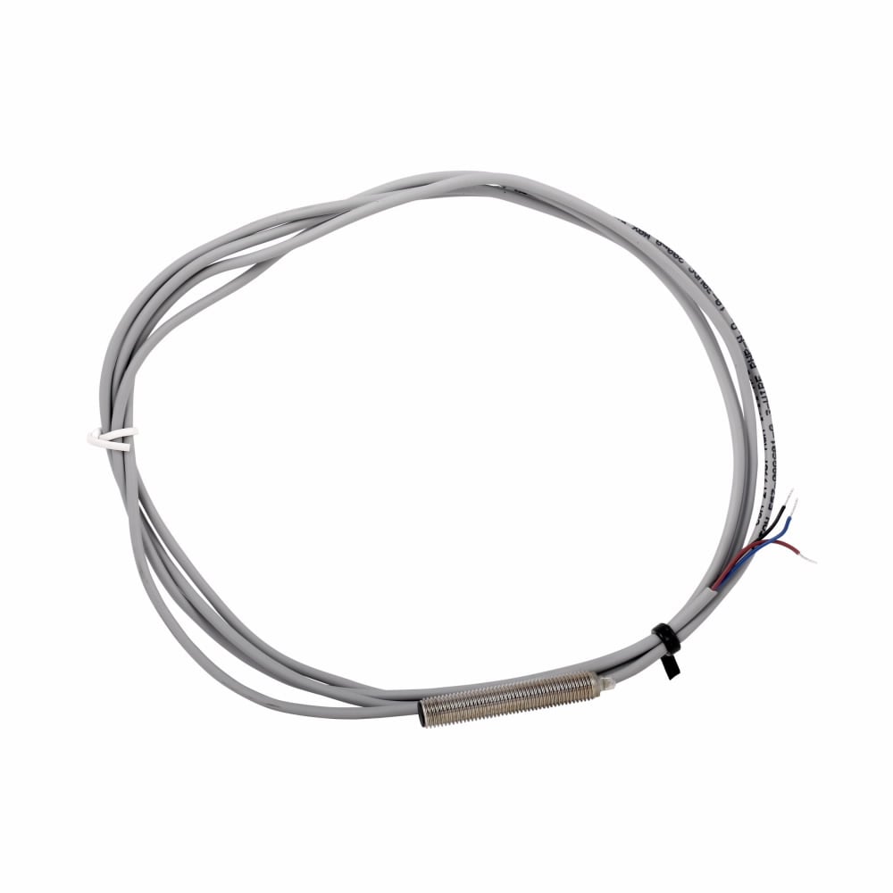 E57-08GS01-G Shielded Straight Tubular Proximity Sensor, Inductive, PNP Open Collector Output, 1NO Contact, 10 to 30 V DC, 2 kHz Switching Speed