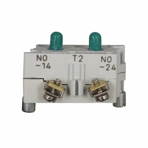 10250T2C Heavy Duty Oil/Watertight Standard Contact Block, 30.5 mm, 2NO Contact, 10 A at 600 V AC Contact, Silver Contact, Amber