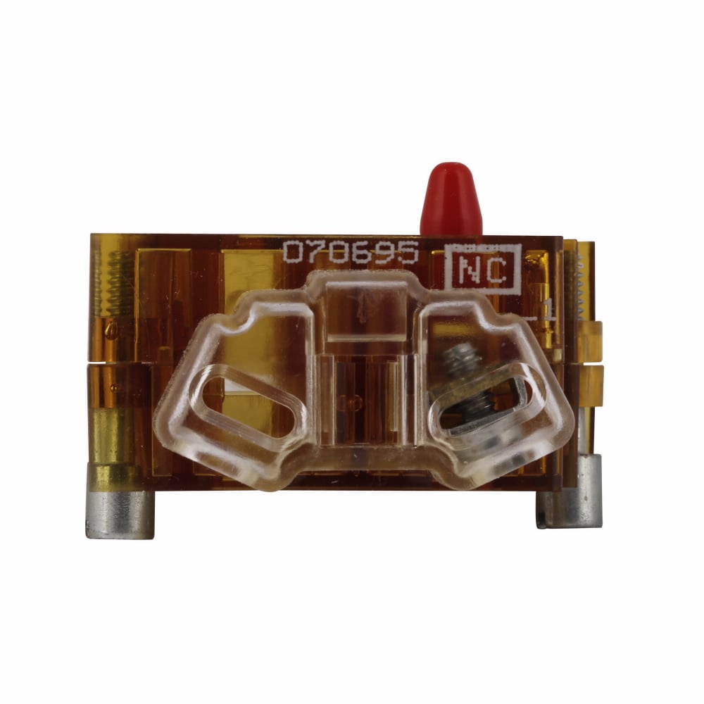 10250T51C Heavy Duty Oil/Watertight Standard Contact Block, 30.5 mm, 1NC Contact, 10 A at 600 V AC Contact, Silver Contact, Amber