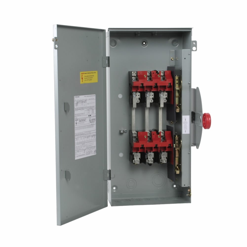 DT363URK K Series Double Throw Heavy Duty Non-Fusible Rainproof Safety Switch, 600 V AC/250 V DC, 100 A, 3 Form C 3PDT Contact, 3 Poles
