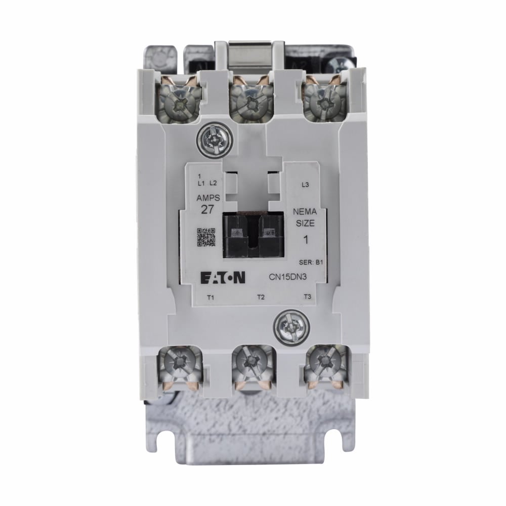 CN15DN3AB Freedom 1/3-Phase D-Frame Non-Reversing NEMA Contactor With Steel Mounting Plate, 110/120 V AC V Coil, 27 A, 1NO Contact, 3 Poles