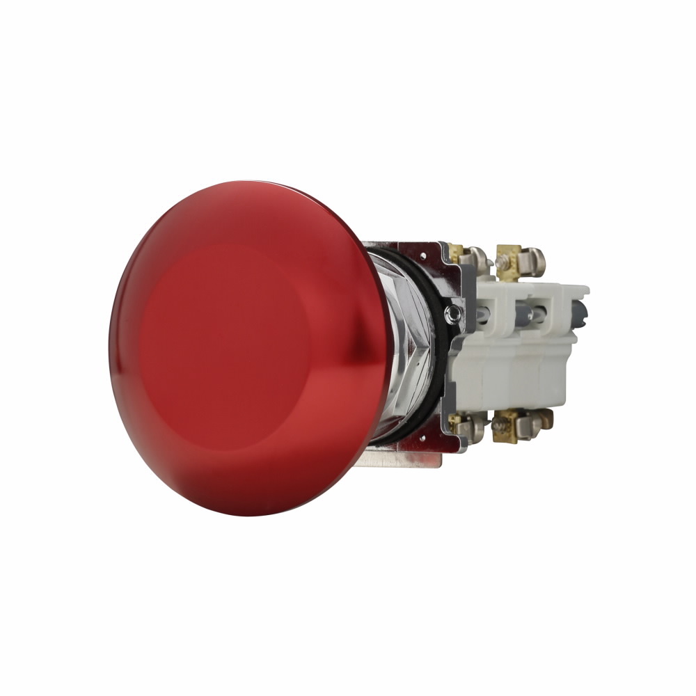 10250T5J62-1 Heavy Duty Oil/Watertight Non-Illuminated Push-Pull Unit, 65 mm, 1NO-1NC Contact, Slow Make/Slow Break Contact, Red