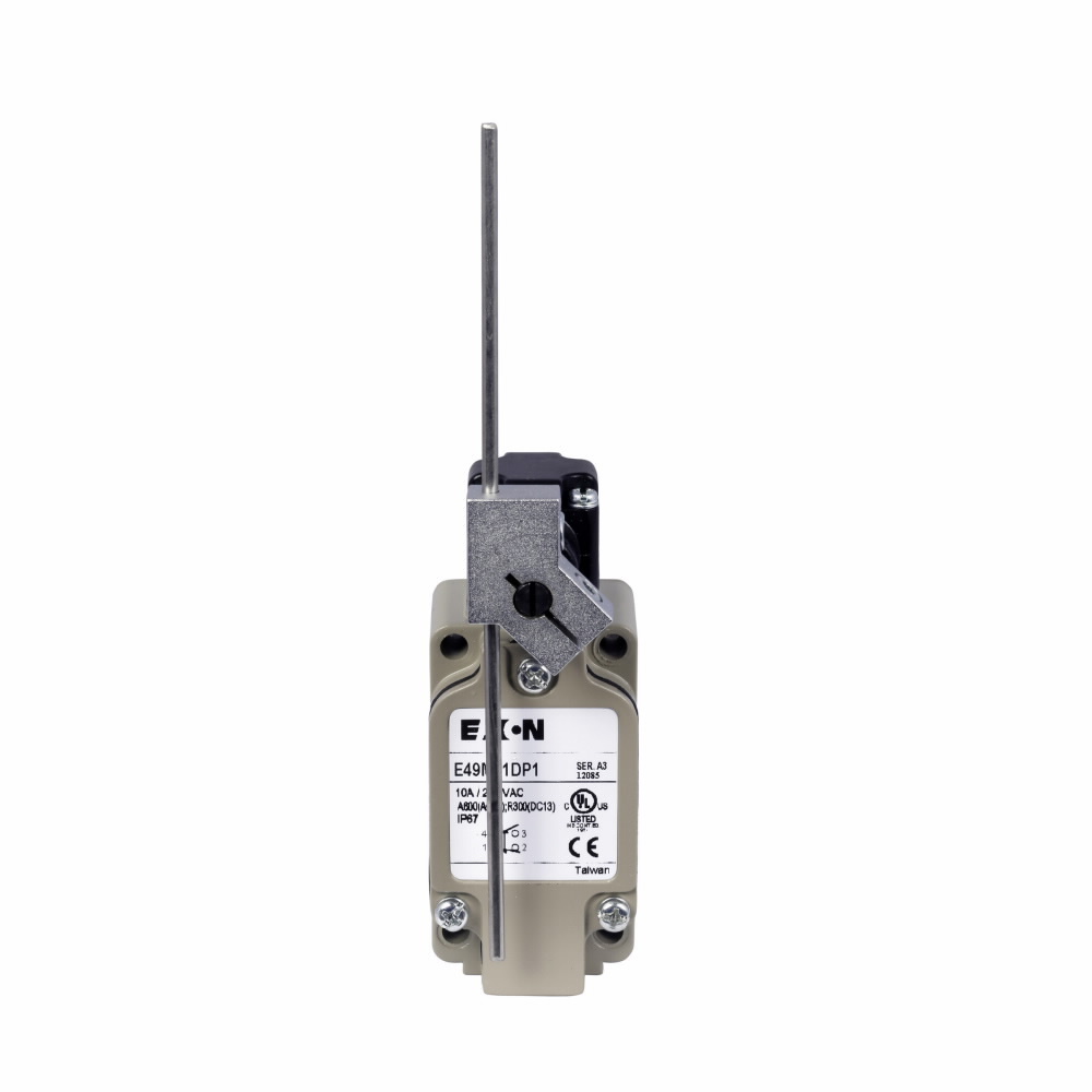 E49M11DP1 Compact Limit Switch, Rod Lever Actuator, 1NO-1NC Contact