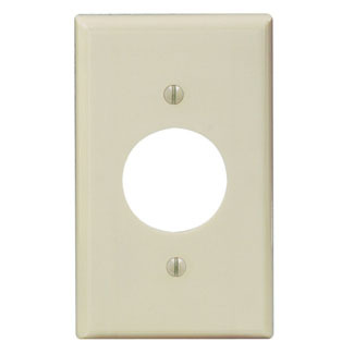 86004 Standard Size Traditional Wall Plate, 1 Gangs, 2-3/4 in W x 4-1/2 in H, Thermoset, Ivory