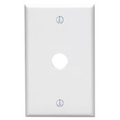 86017 Standard Size Telephone/Cable Wallplate, 1 Gangs, 2-3/4 in W, Thermoset, Box Mount