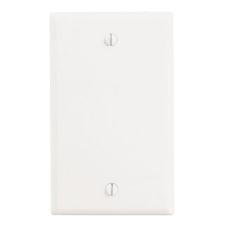 88014 Blank Wallplate, 1 Gang, White