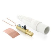16D22-W 16 Series Cam Type Detachable Taper Nose Plug With 16D22-C Contact, 16SDM-22H and 16SDM-22W Insulator, 600 VAC, 300 A, 2 to 2/0 AWG Wire, Male/Double Set Screw Connection, NEMA 3R NEMA Rating