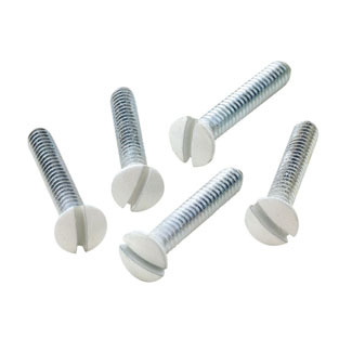 88500-PRT Oval Head Milled Slot Replacement Screw, #6-32 x 7/8 in L, For Use With Wallplate